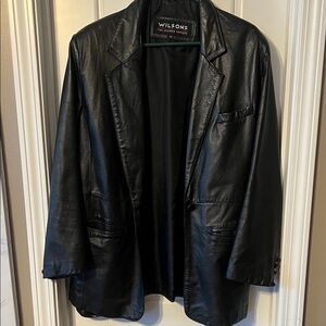 Wilson's Men’s Black Leather Blazer